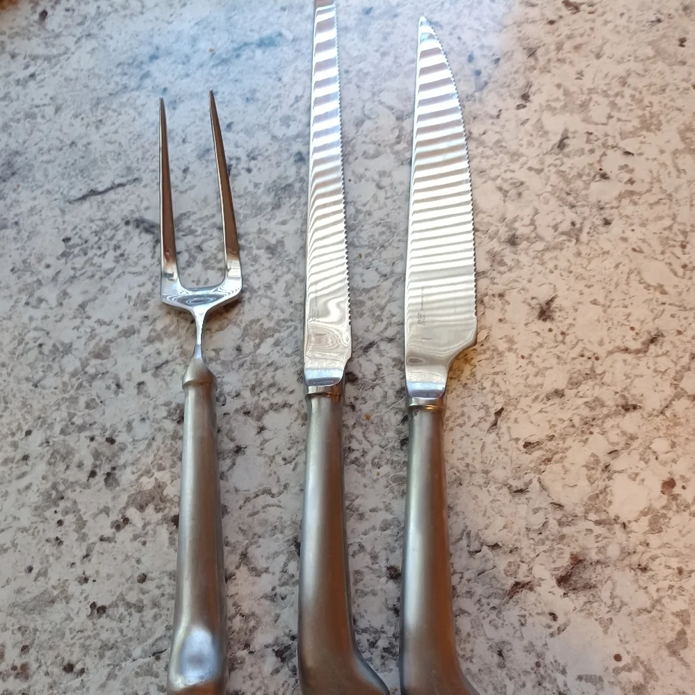 Kitchen carving set EKCO stainless steel made in Japan vintage kitchenwa…